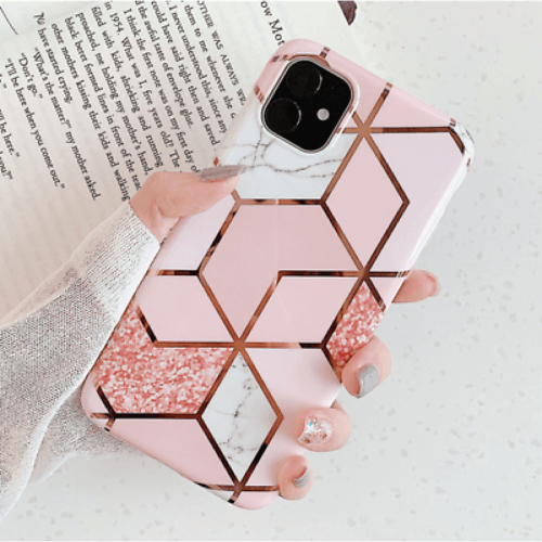 Marble TPU Case for iPhone 11 - Pink