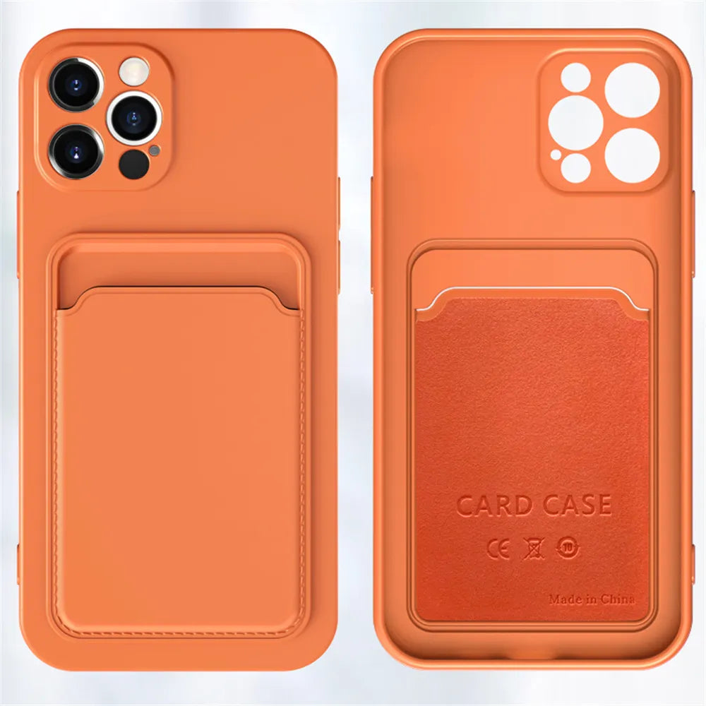 Liquid Silicone iPhone 12 Card Slot Case