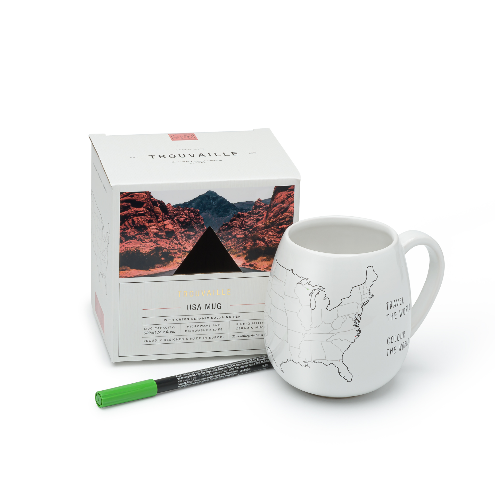 USA Map Colour In Mug