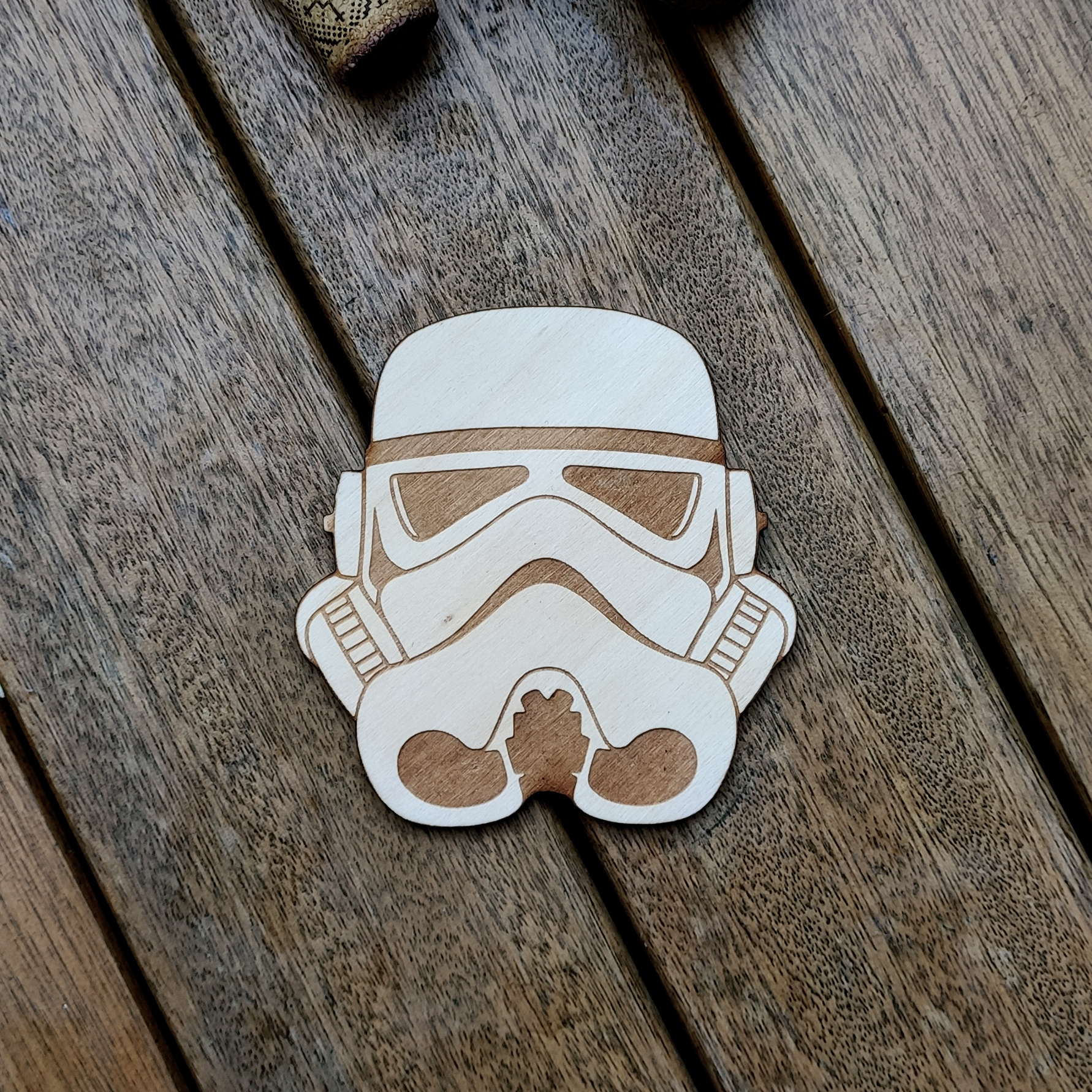 Set of 4 Star Wars Wood Coasters - BB8, Darth Vader, Stormtrooper & Millennium Falcon - Housewarming Gift