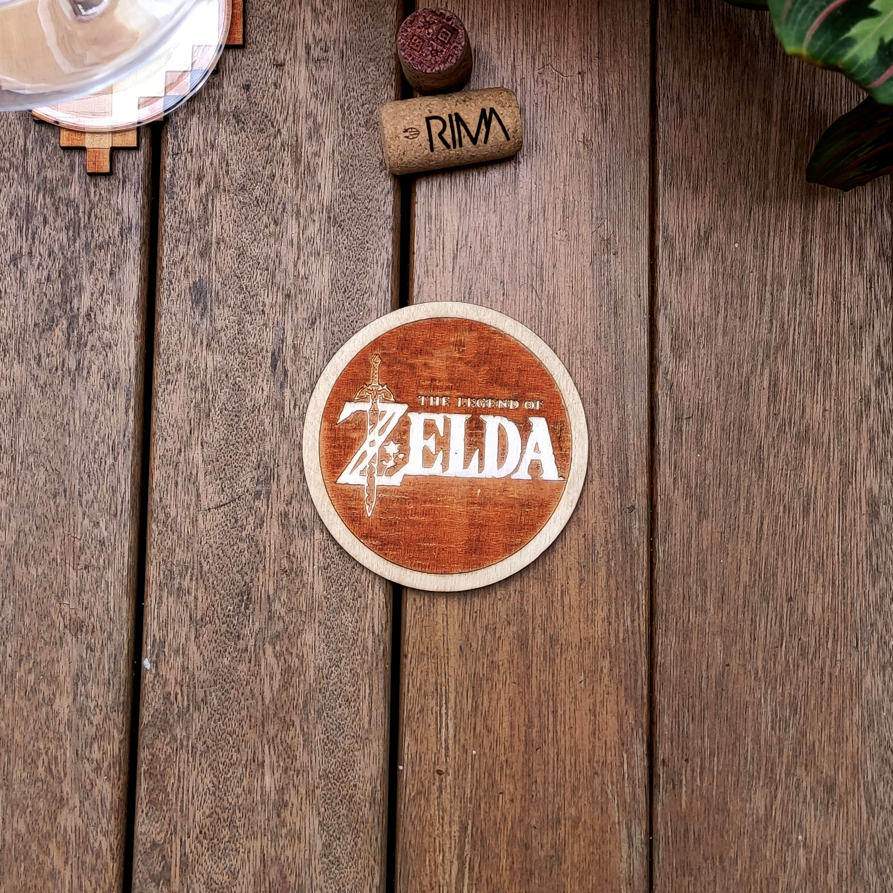 Set of 6 Legend of Zelda Wood Coasters - Housewarming Gift - Link