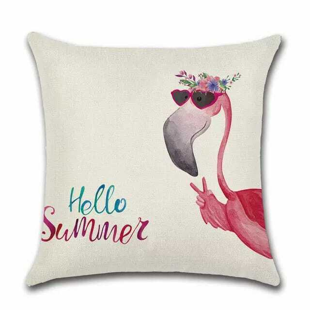 Cushion Cover Summer - Flamingo