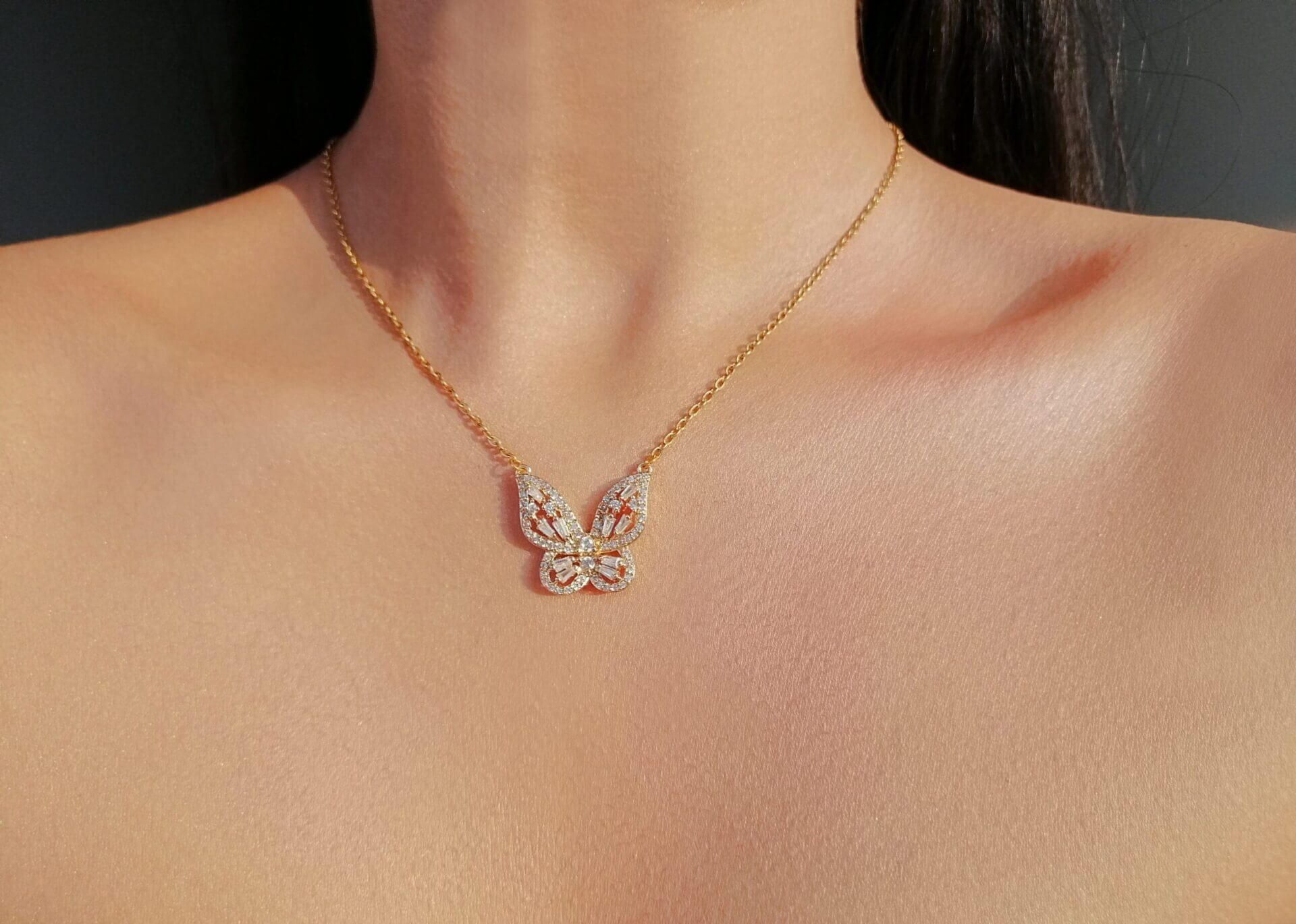 "Dreamy Butterfly" | 24K Pendant Necklace