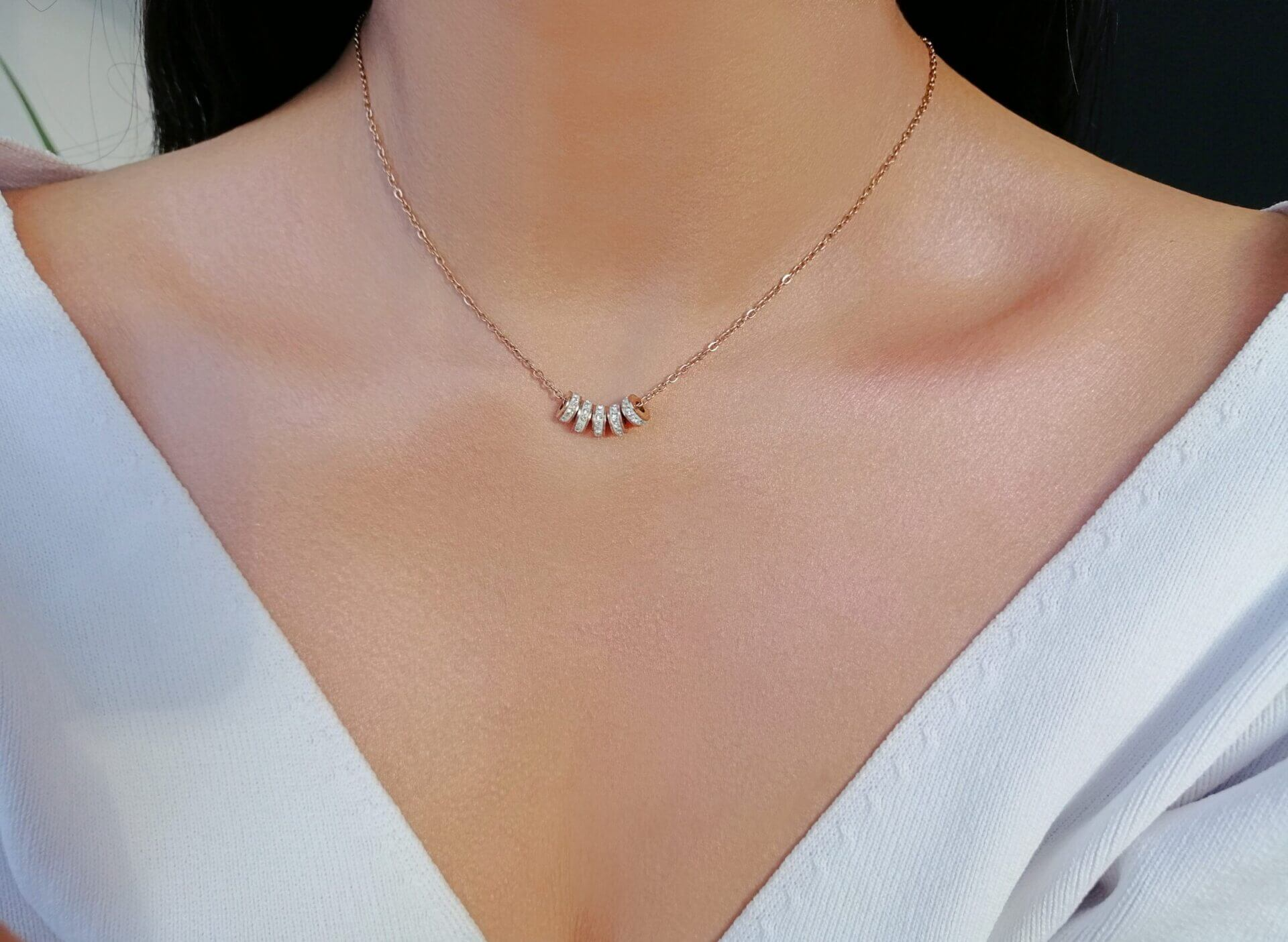 18K Rose Gold Filled Necklace