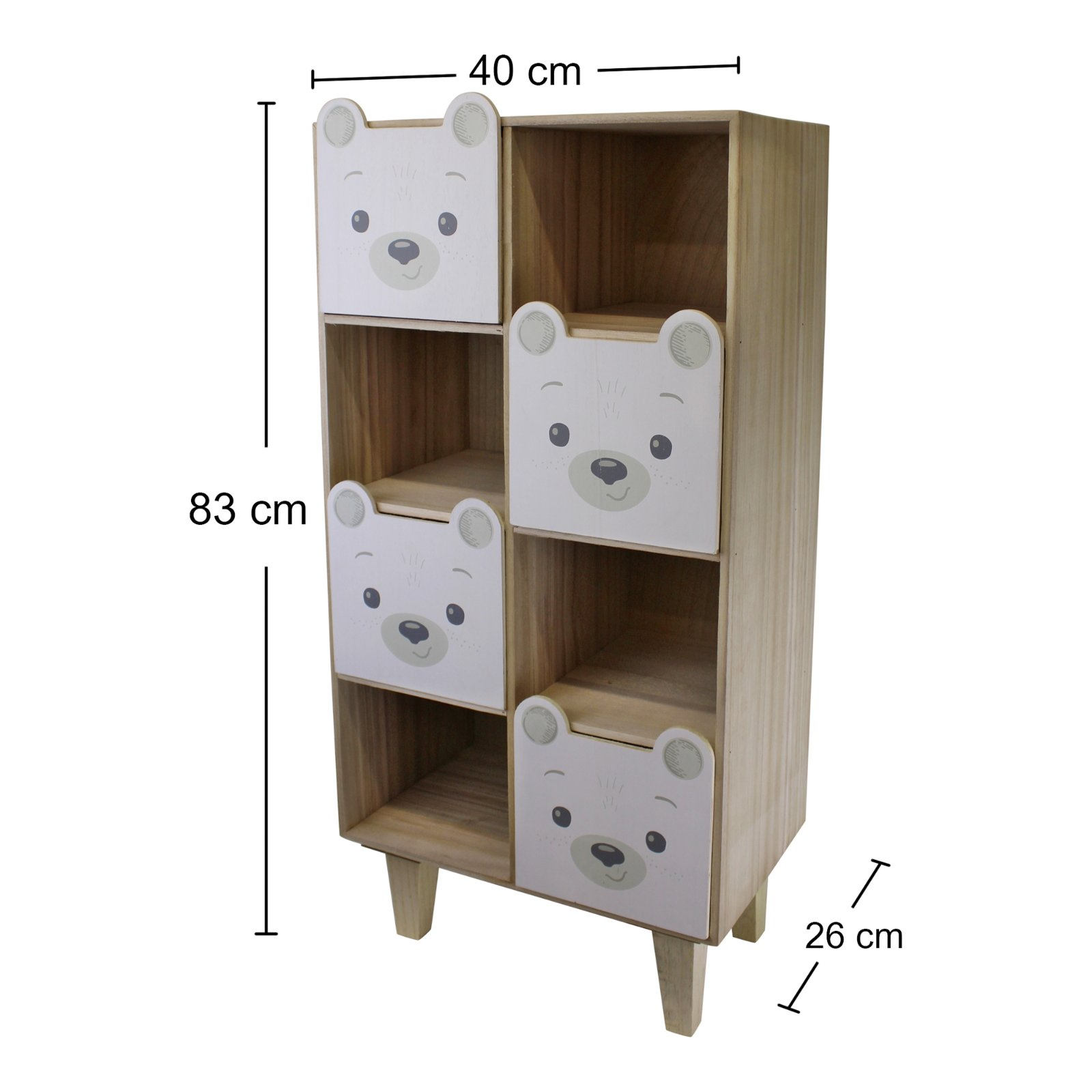 Baby Bear Four Drawer Storage Unit