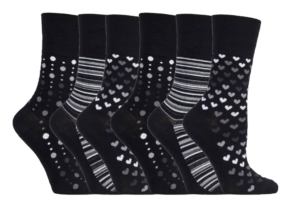 6 Pairs Ladies Non Elastic Loose Top Bamboo Socks