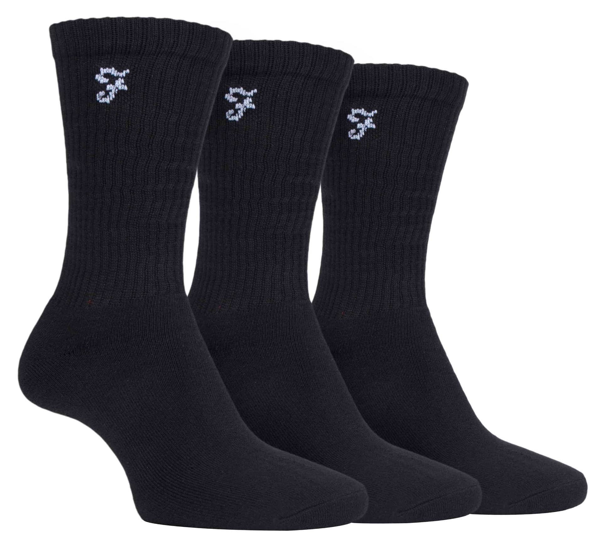 3 Pairs Mens Cushioned Sole Athletic Sports Socks