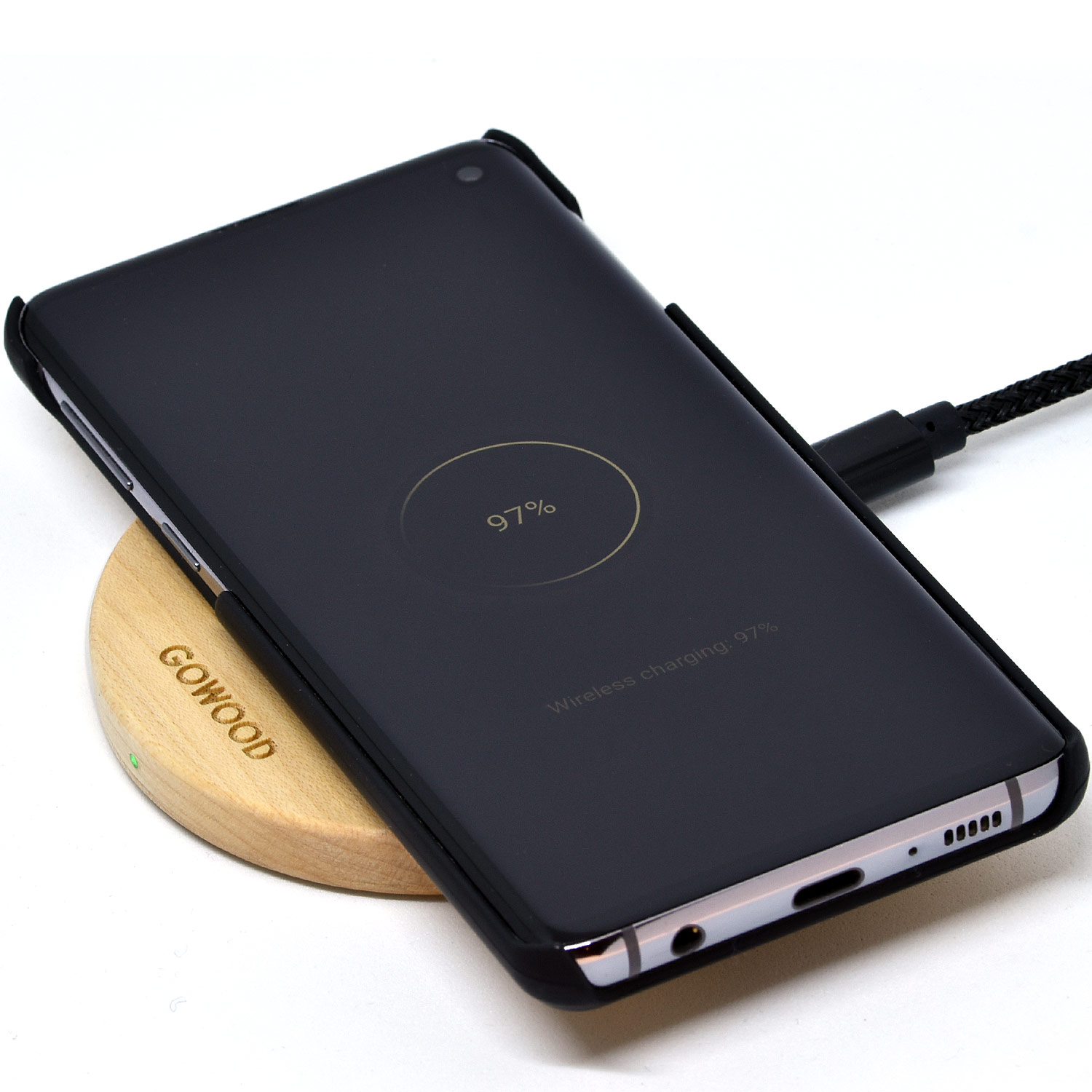 15W Fast Charge Maple Wood Wireless Charger