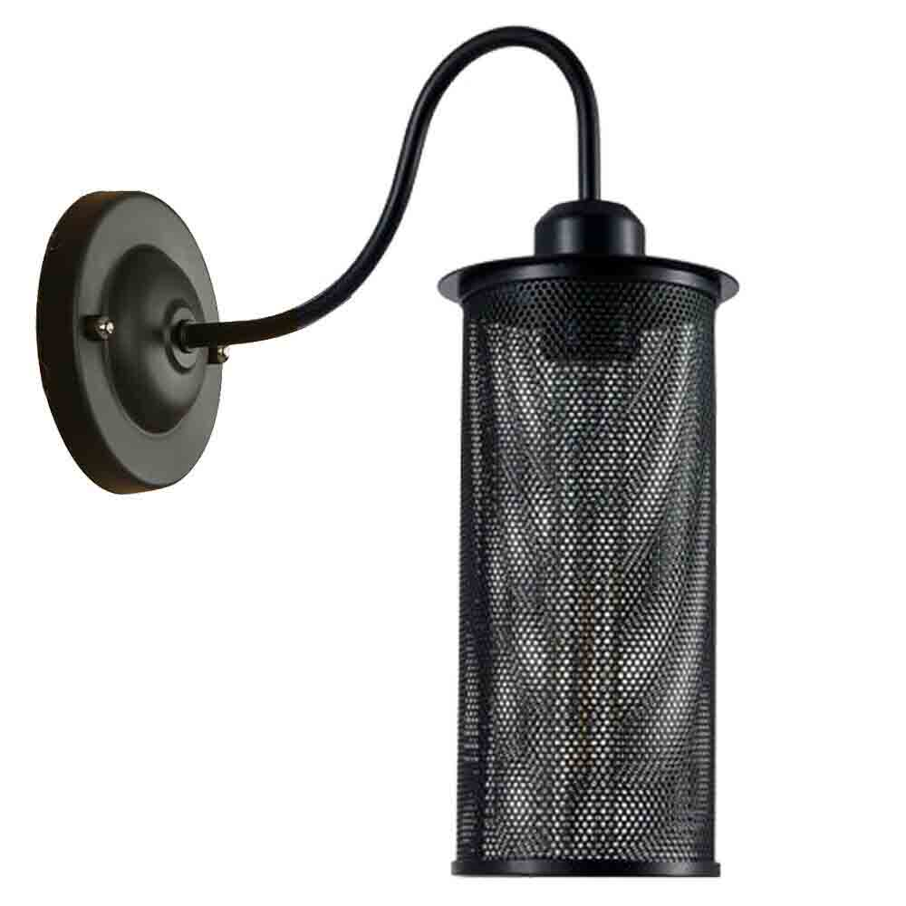 LEDSone industrial Vintage Rustic Wall Sconces Wire Cage Black Industrial Wall Light Lampshade~2900