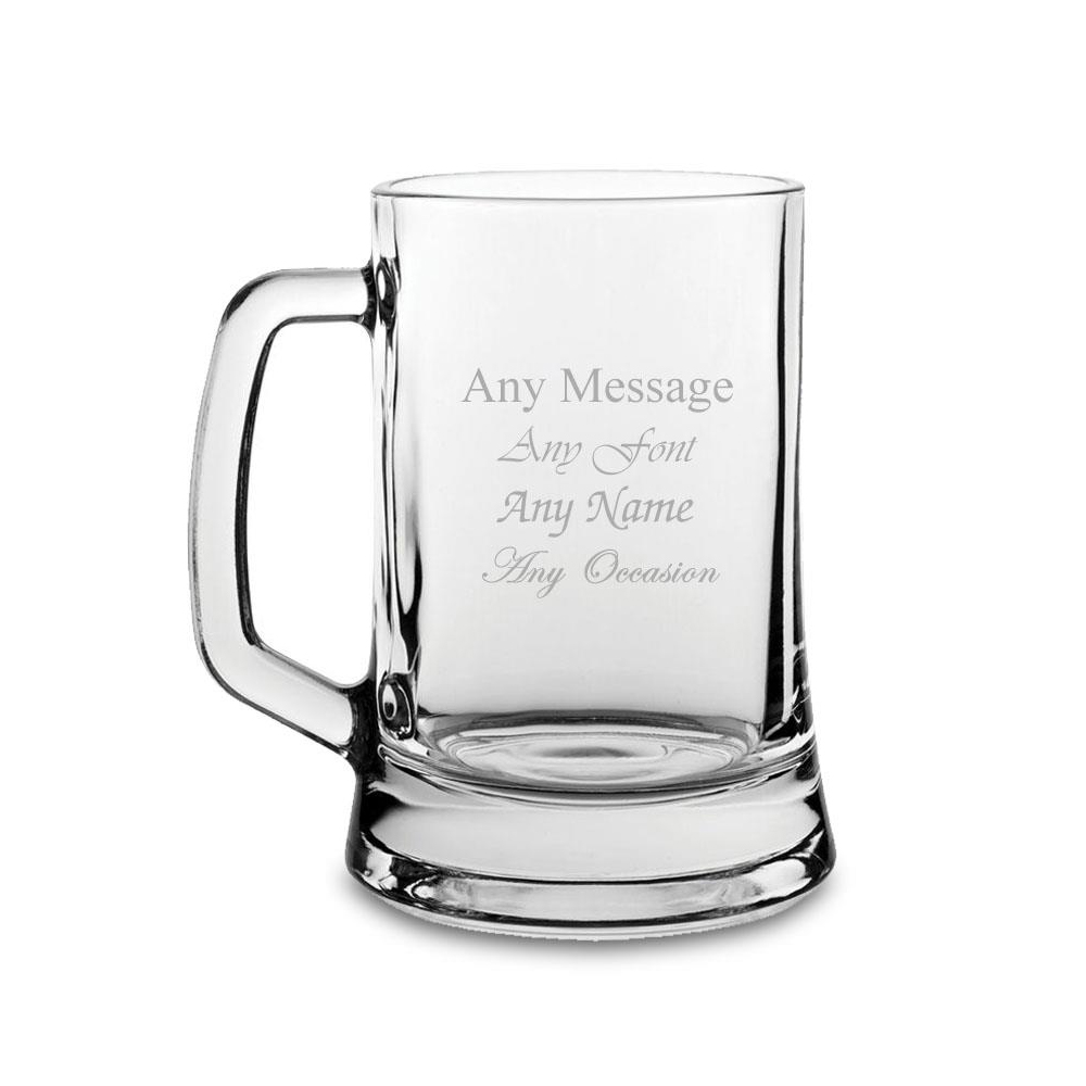 Personalised Engraved Beer Tankard - Any Message Engraved
