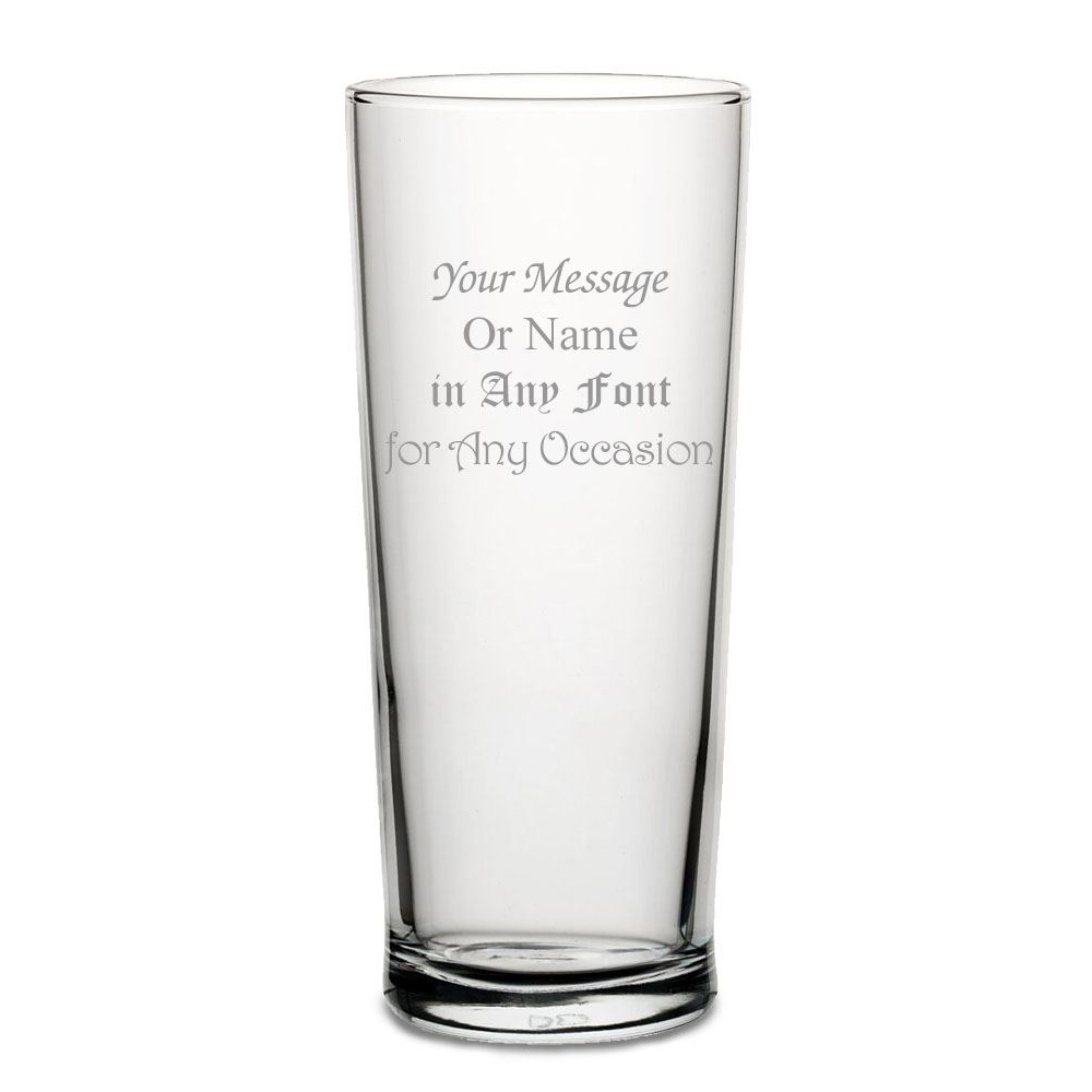 Personalised Engraved 20oz Parliament Pint Glass, Gift Boxed, Personalise with Any Message