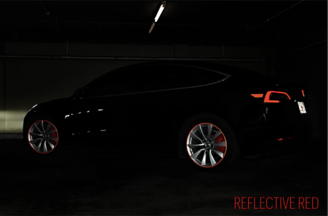 RIMPRO-TEC® WHEELBANDS™ Sliver & Red Reflective Rim Tape For Cars