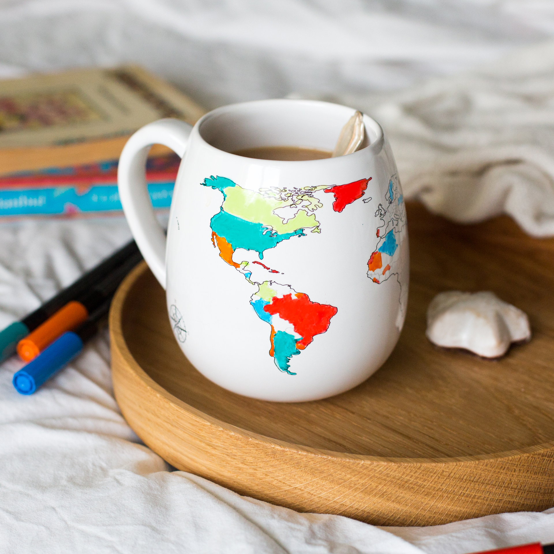 Best-selling World Map Colour In Mug