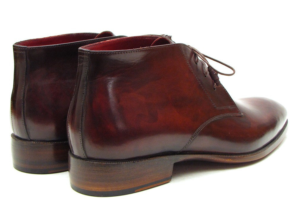 Paul Parkman Men's Chukka Boots Brown & Bordeaux (ID#CK43E8)