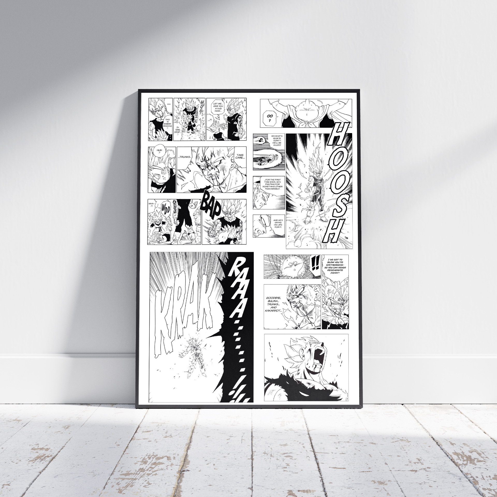 Dragonball Z Manga Farewell Proud Warrior Poster Print