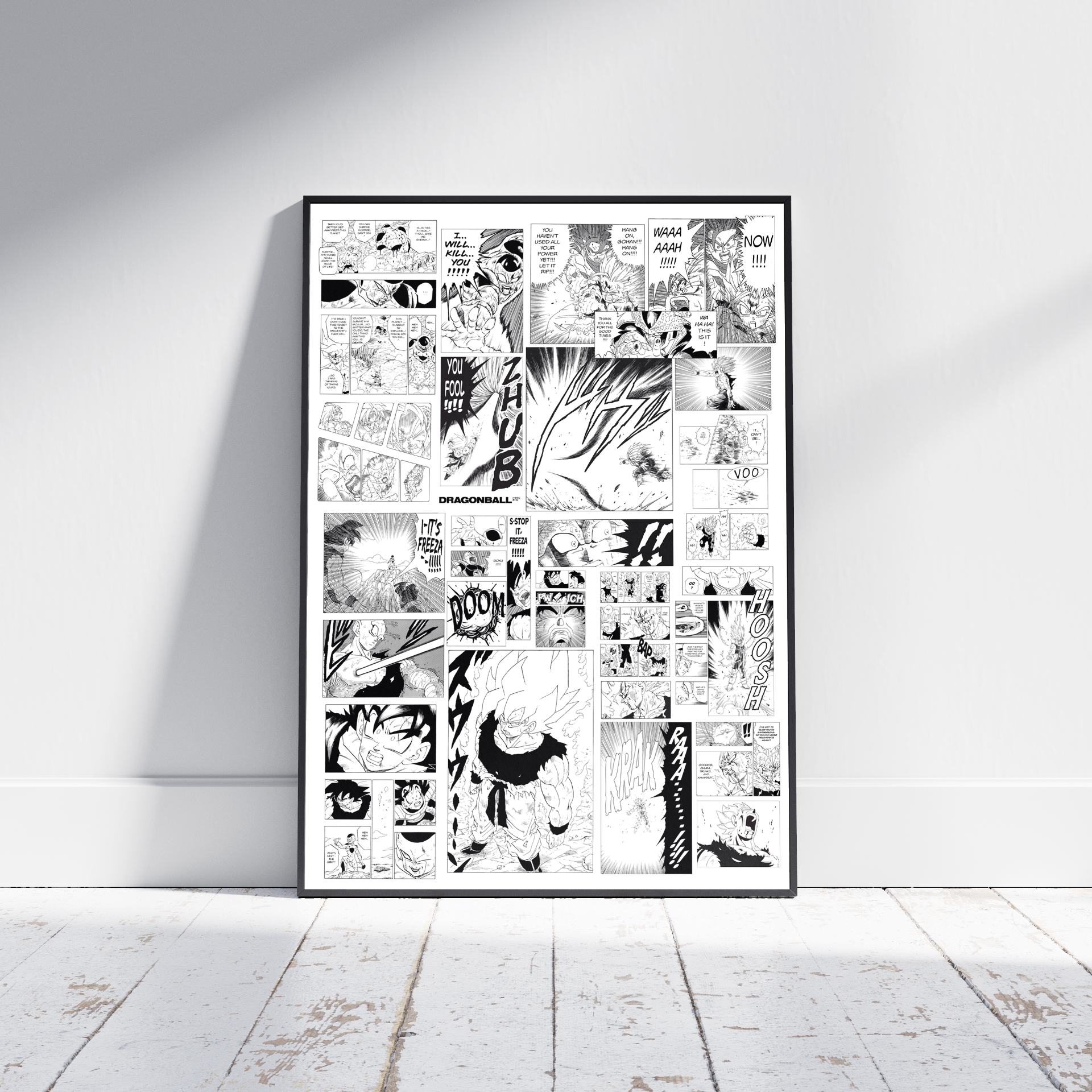 Dragonball Z Manga Goku Transforms Poster Print