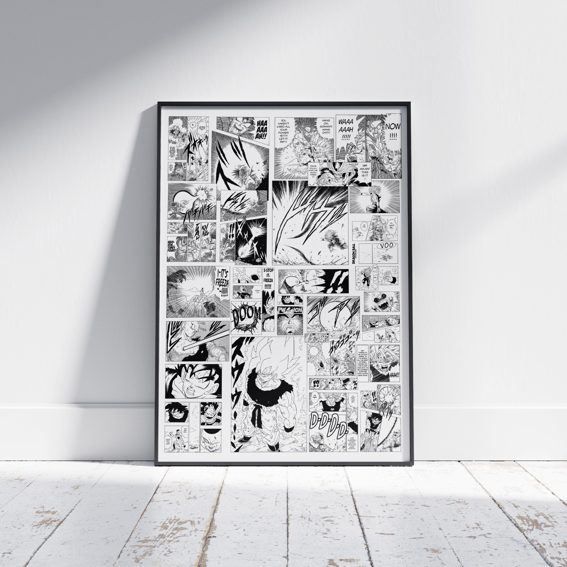 Dragonball Z Manga Saga Mashup Poster Print