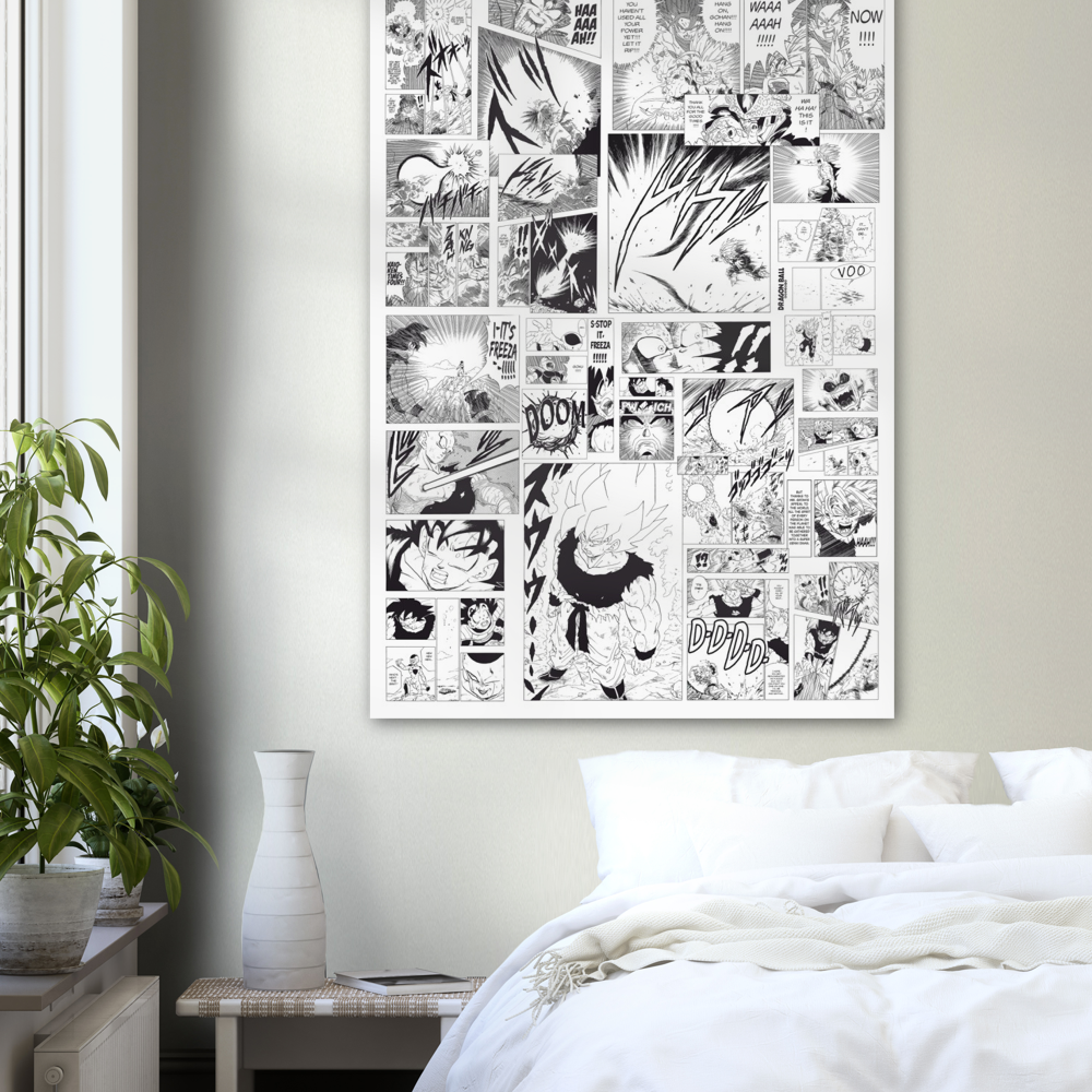 Dragonball Z Manga Saga Mashup Poster Print