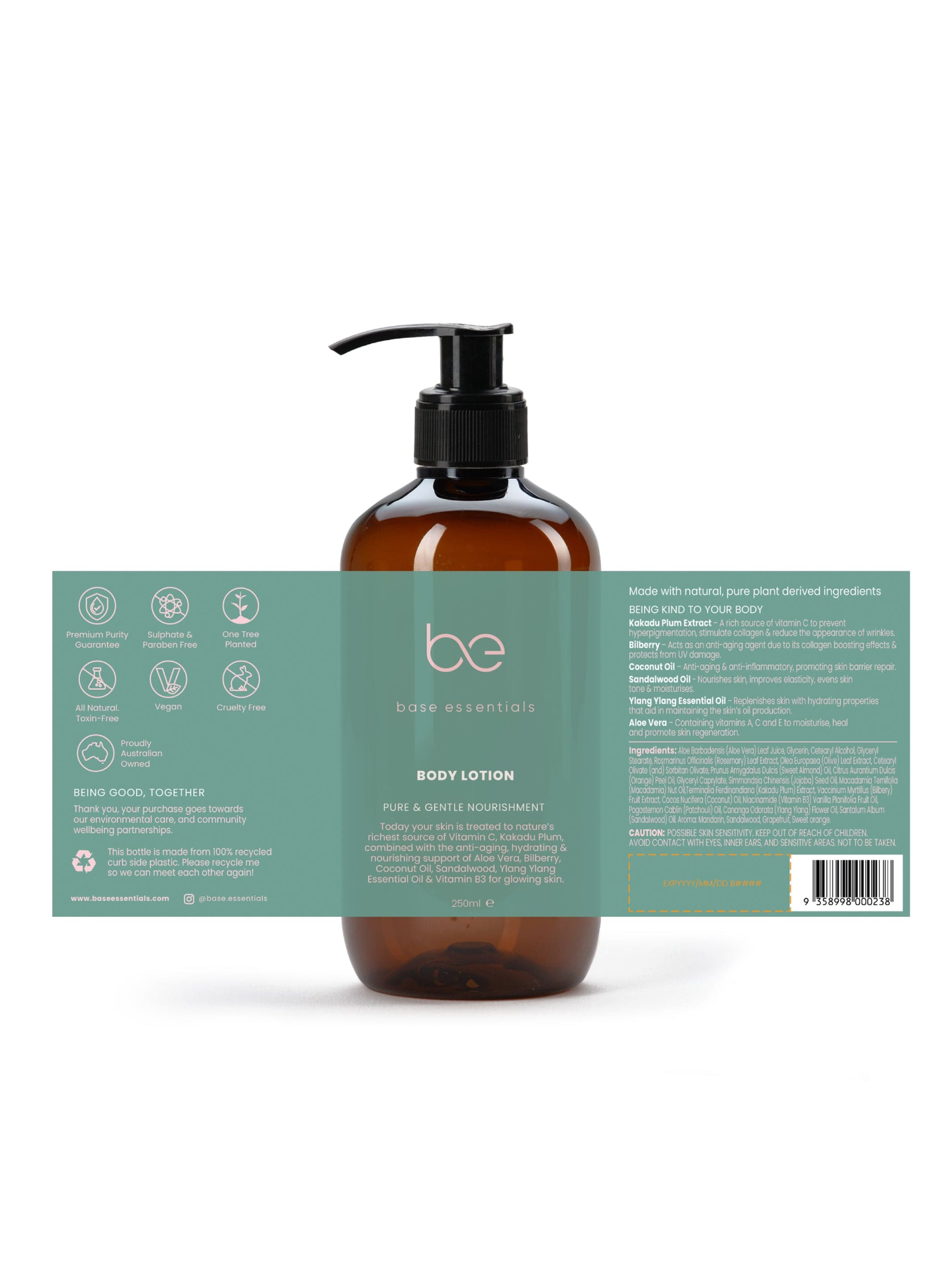 Nourishing Body Lotion 250ml - All Natural