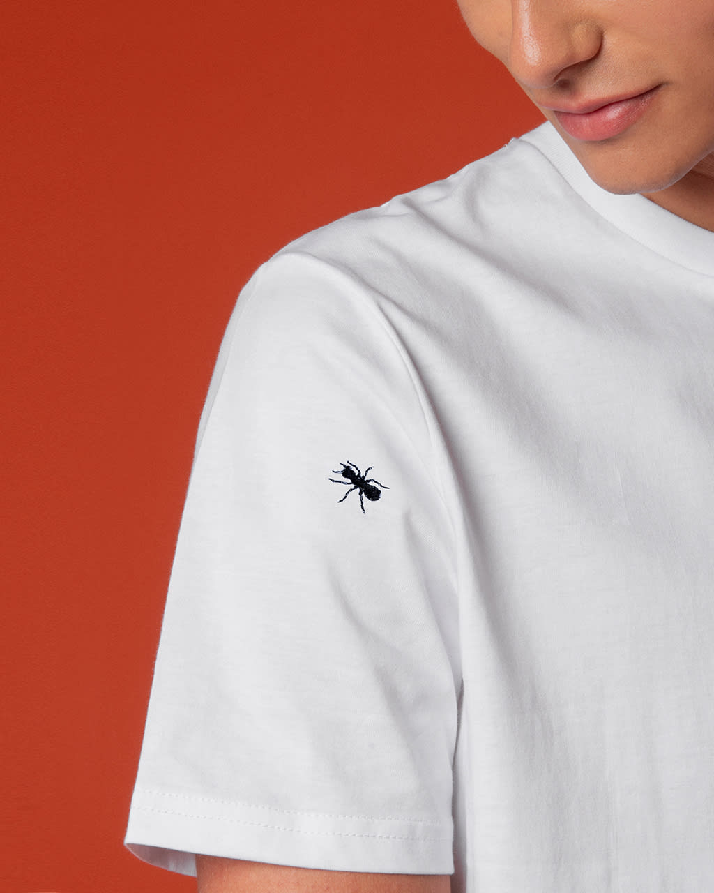 Ants Embroidered T-Shirt White Men