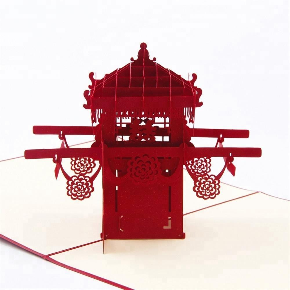 Sedan Chair 3D Pop Up Greeting Card