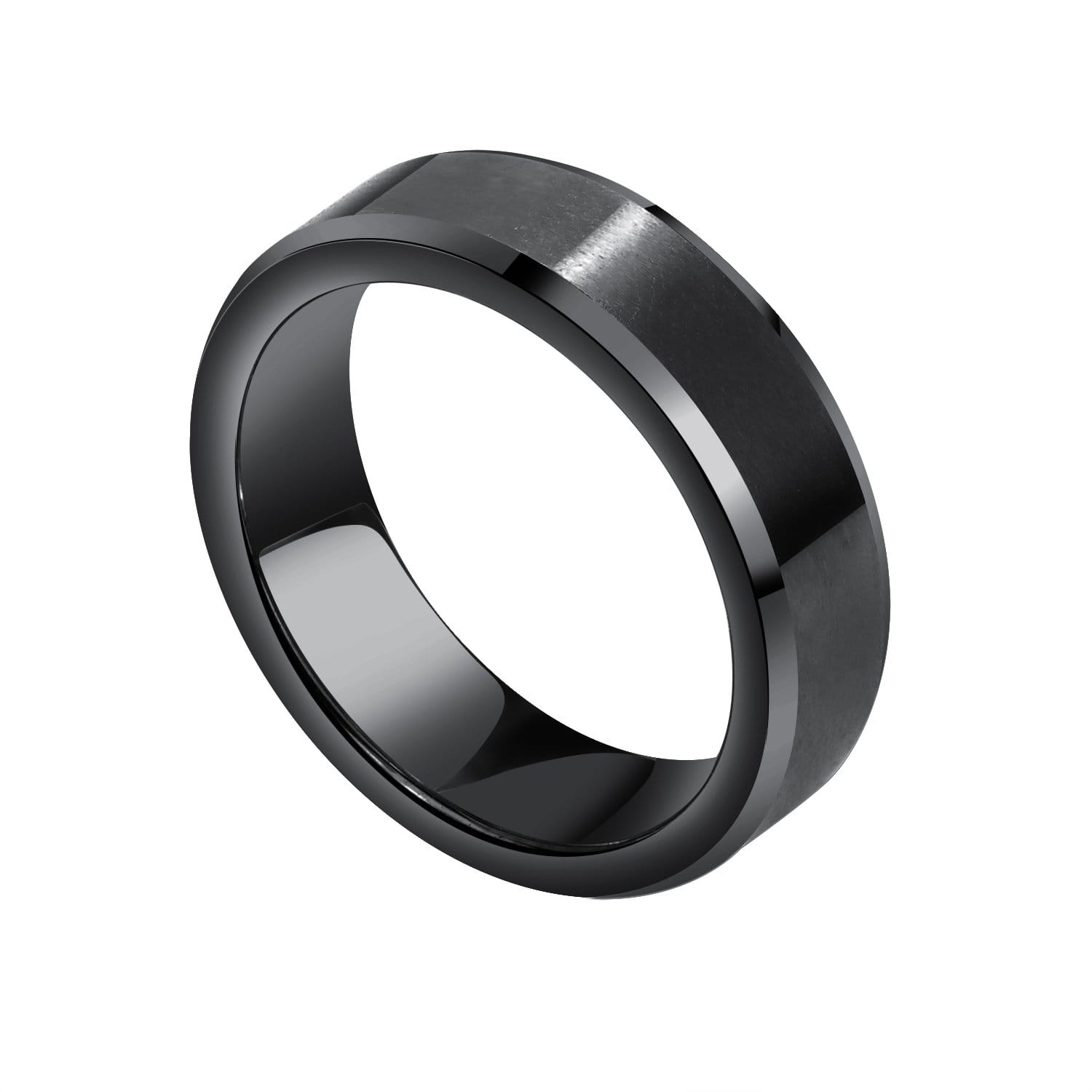 Black 6mm Tungsten Wedding Band