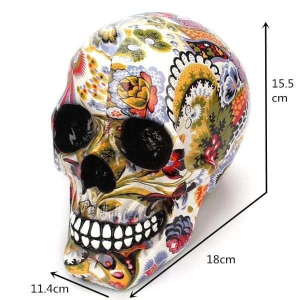 Multicolour Skull Ornament