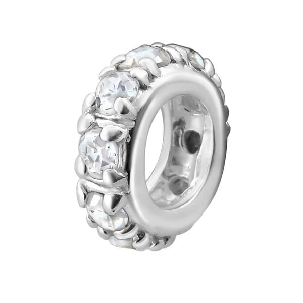 Silver Round Charm Bead