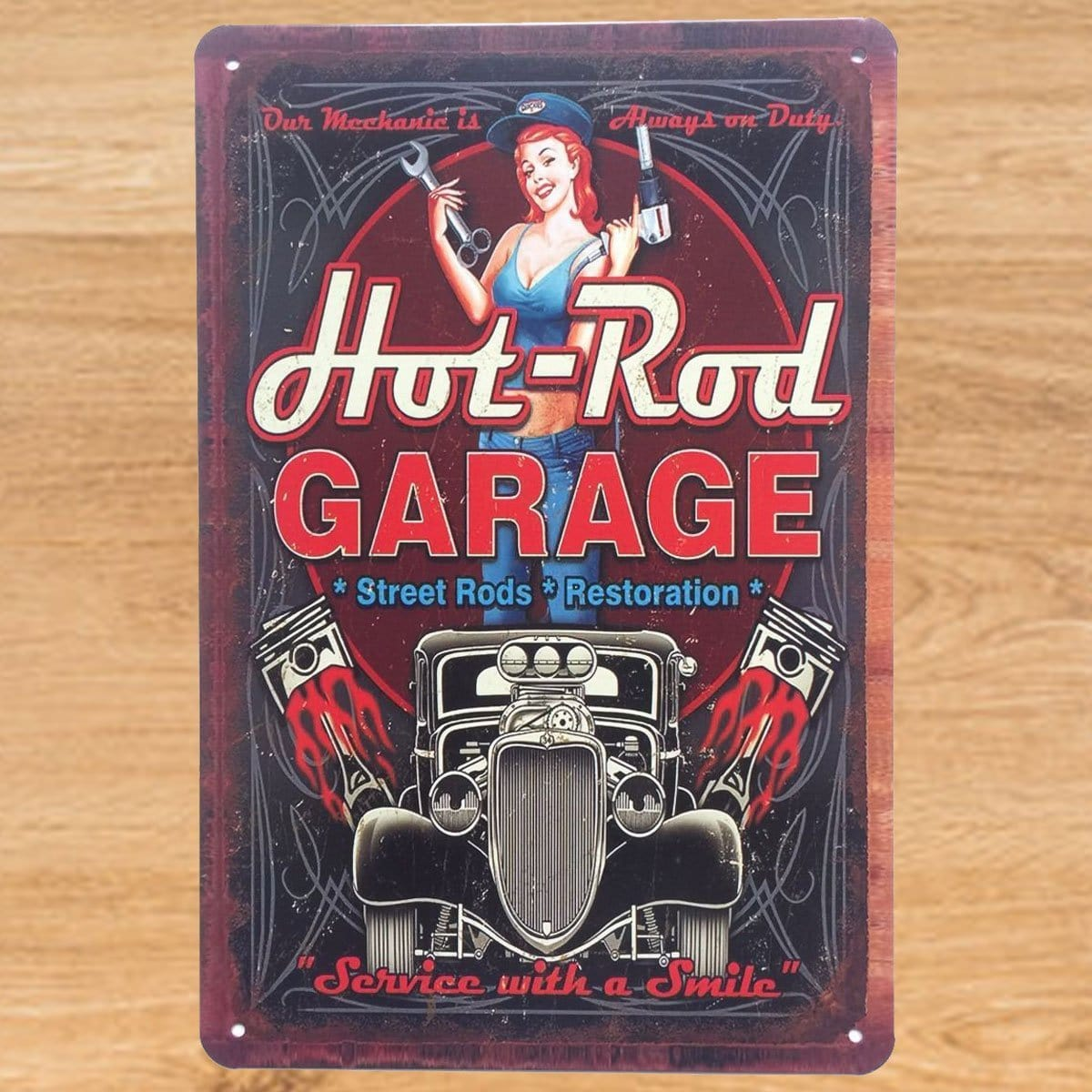 Hot Rod Garage Merchandise Metal Poster