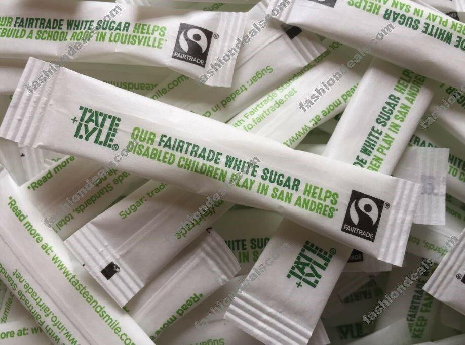 TATE & LYLE Sugar Individual Sticks White and Brown Demerara