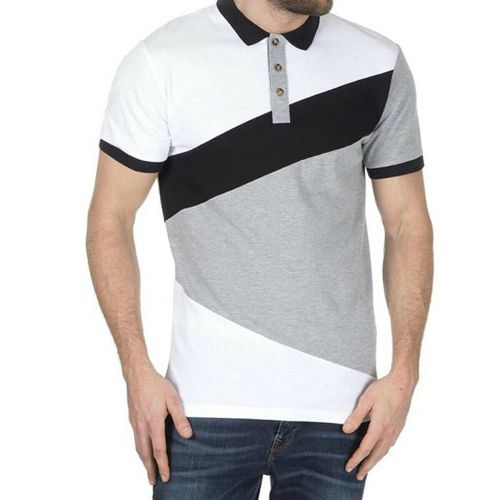 Mens Stripe Pique Polo Shirts