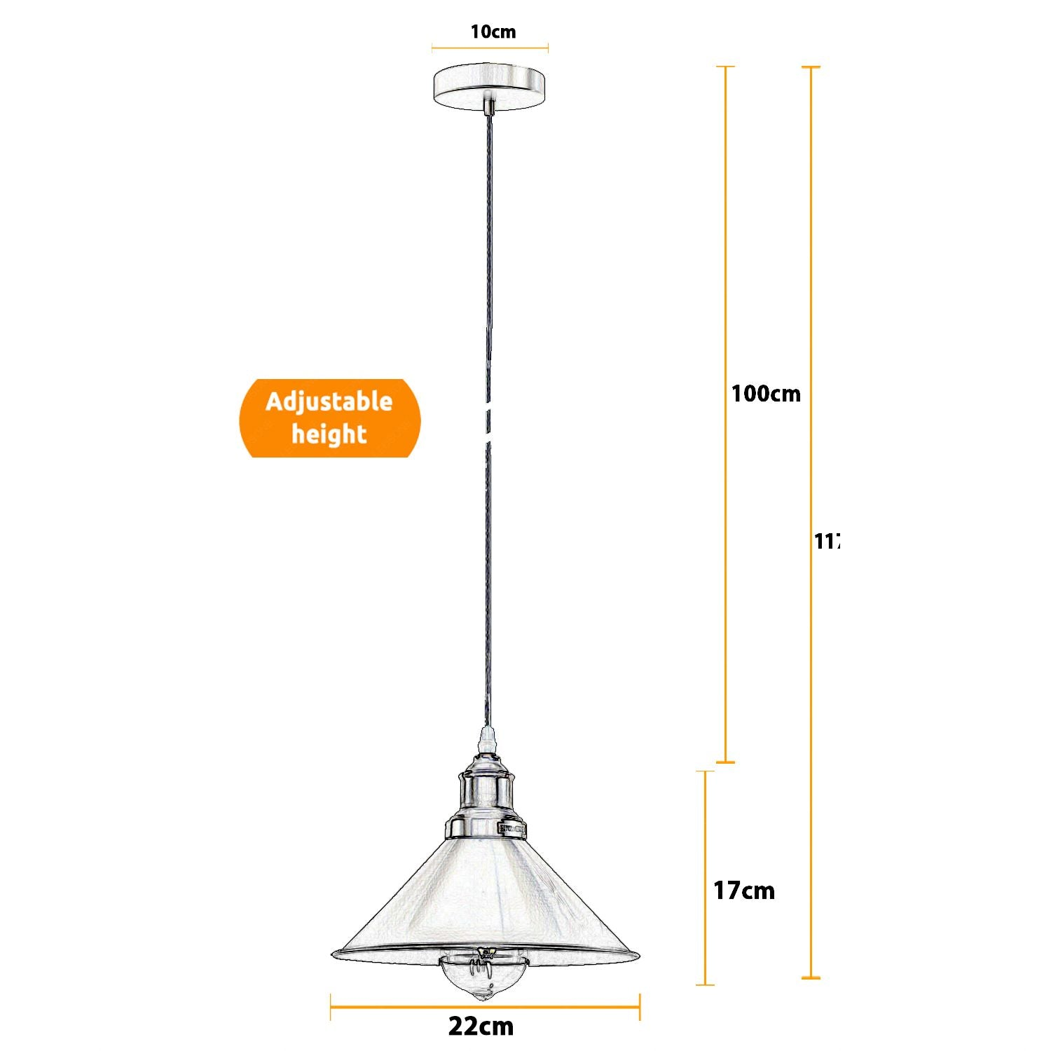 Industrial Vintage single ceiling Pendant Lighting Metal cone Green Brass Lampshade E27 UK Holder~3813