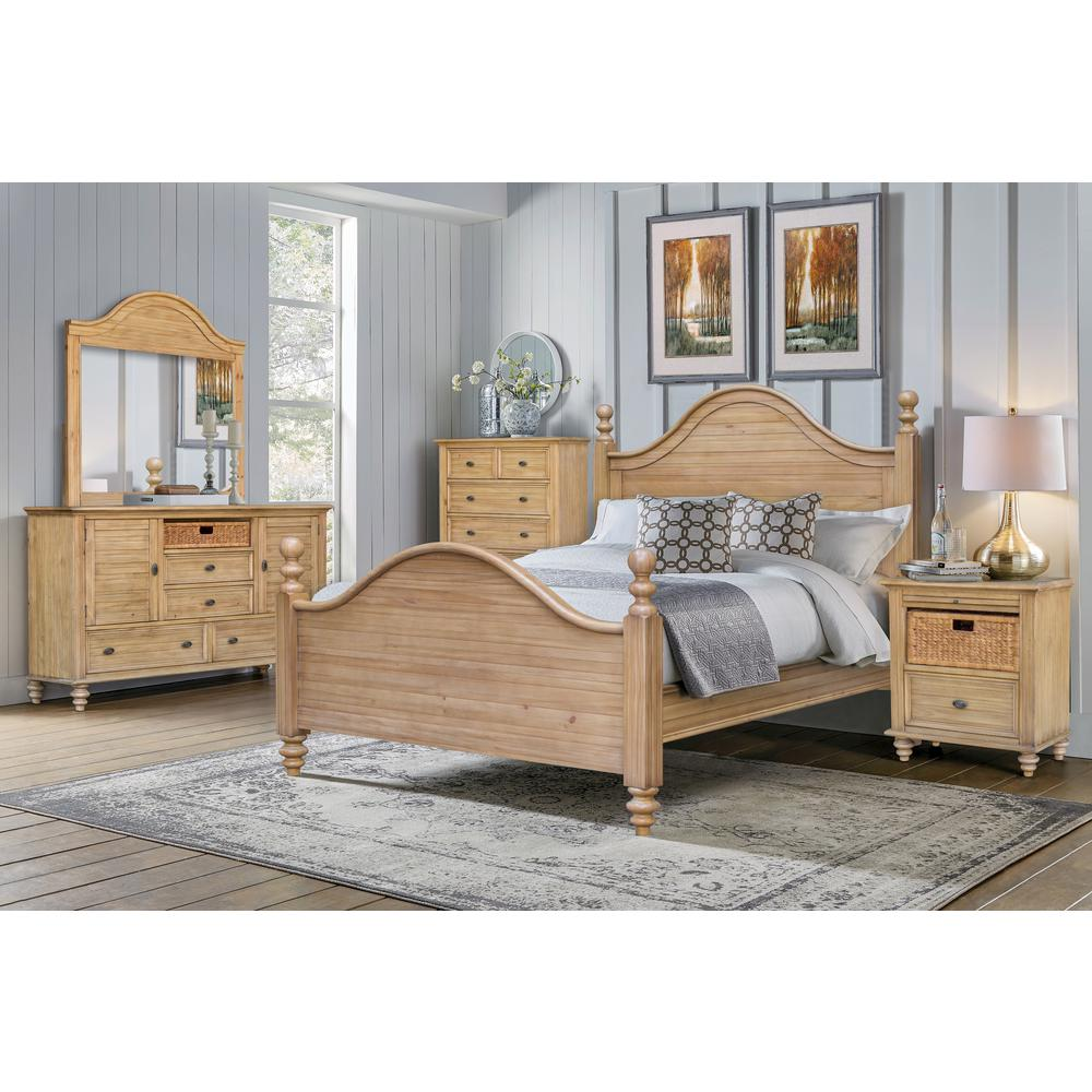 Sunset Trading Vintage Casual Bedroom Chest | Distressed Natural Maple Acacia | Solid Wood