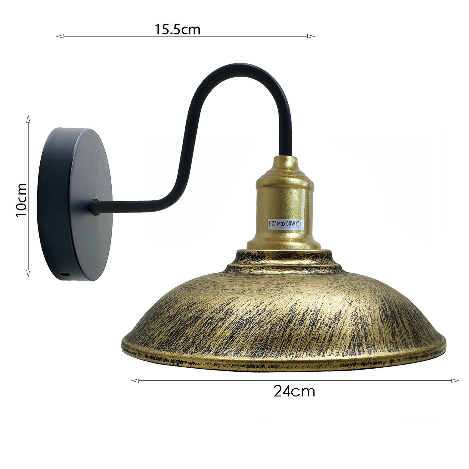 Bowl Shape Modern Vintage Retro Rustic Sconce Wall Light Lamp Fitting Fixture~1793