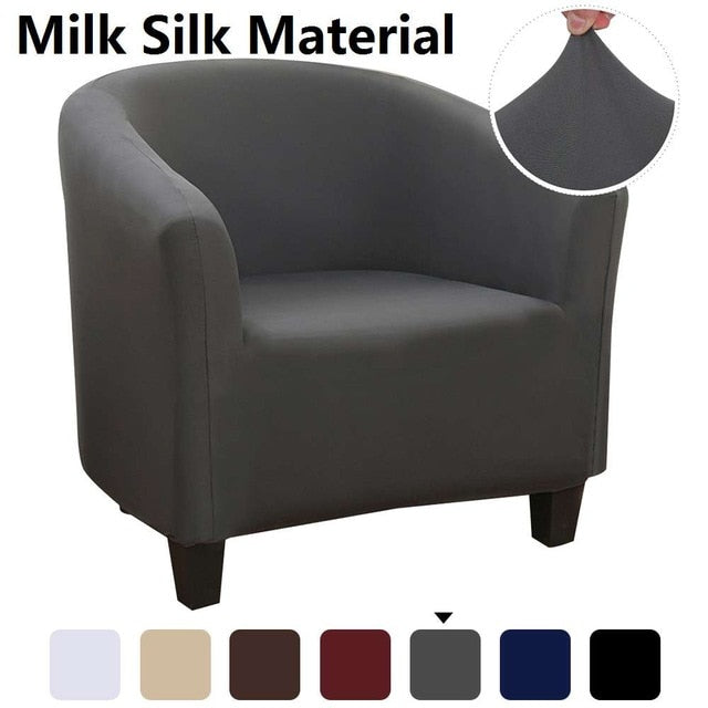Stretch Sectional Elastic Coffee Tub Sofa Cover for Living Room 1 Seat Slipcover Single Seater Furniture Couch Armchair Cover