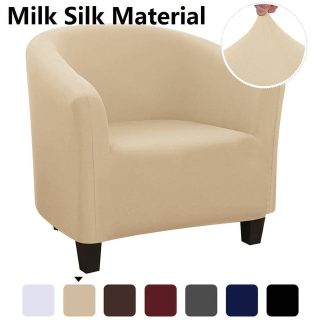 Stretch Sectional Elastic Coffee Tub Sofa Cover for Living Room 1 Seat Slipcover Single Seater Furniture Couch Armchair Cover